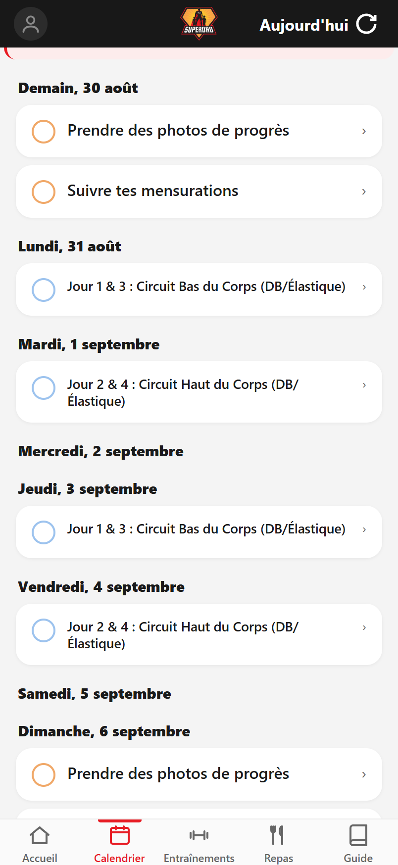 Trois semaines d'avance