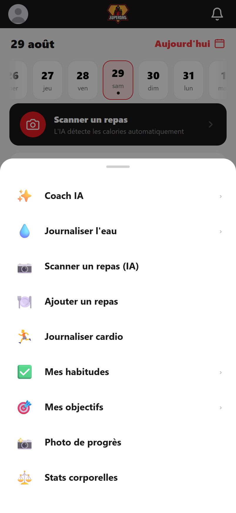 Ça part du bouton +