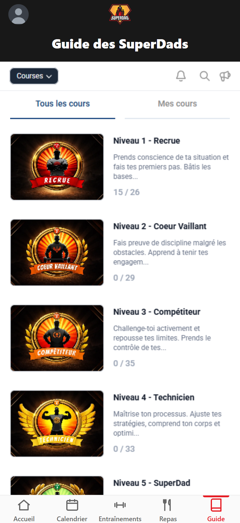 Tout le programme, dans l'app