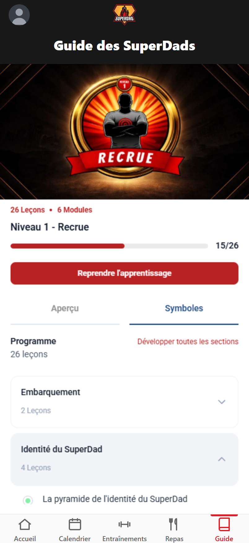 Un niveau à la fois