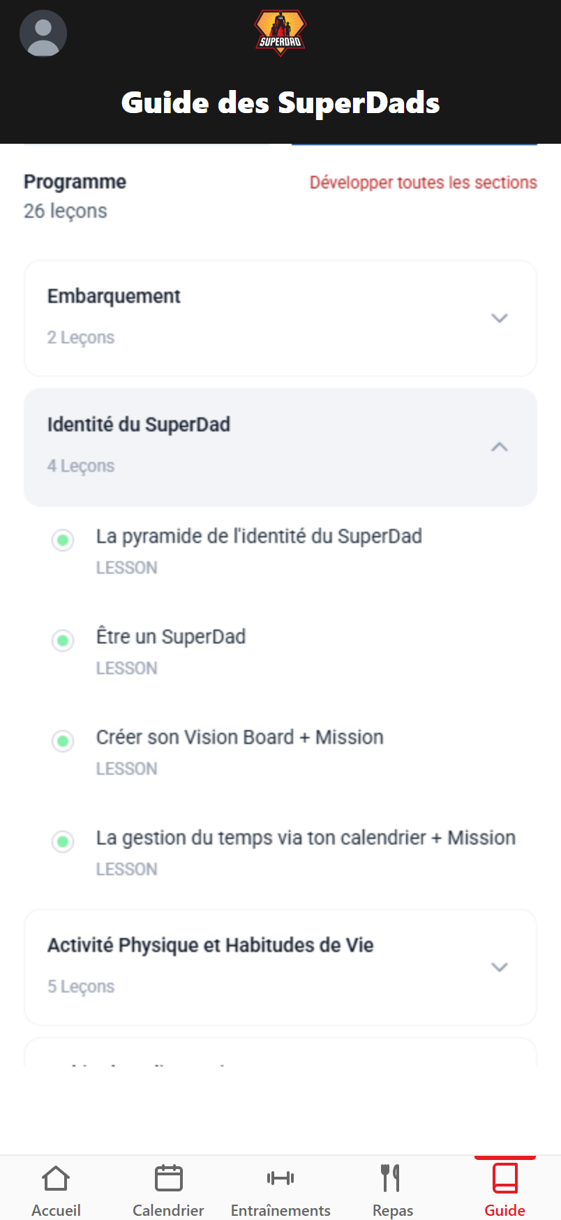 Le programme, module par module
