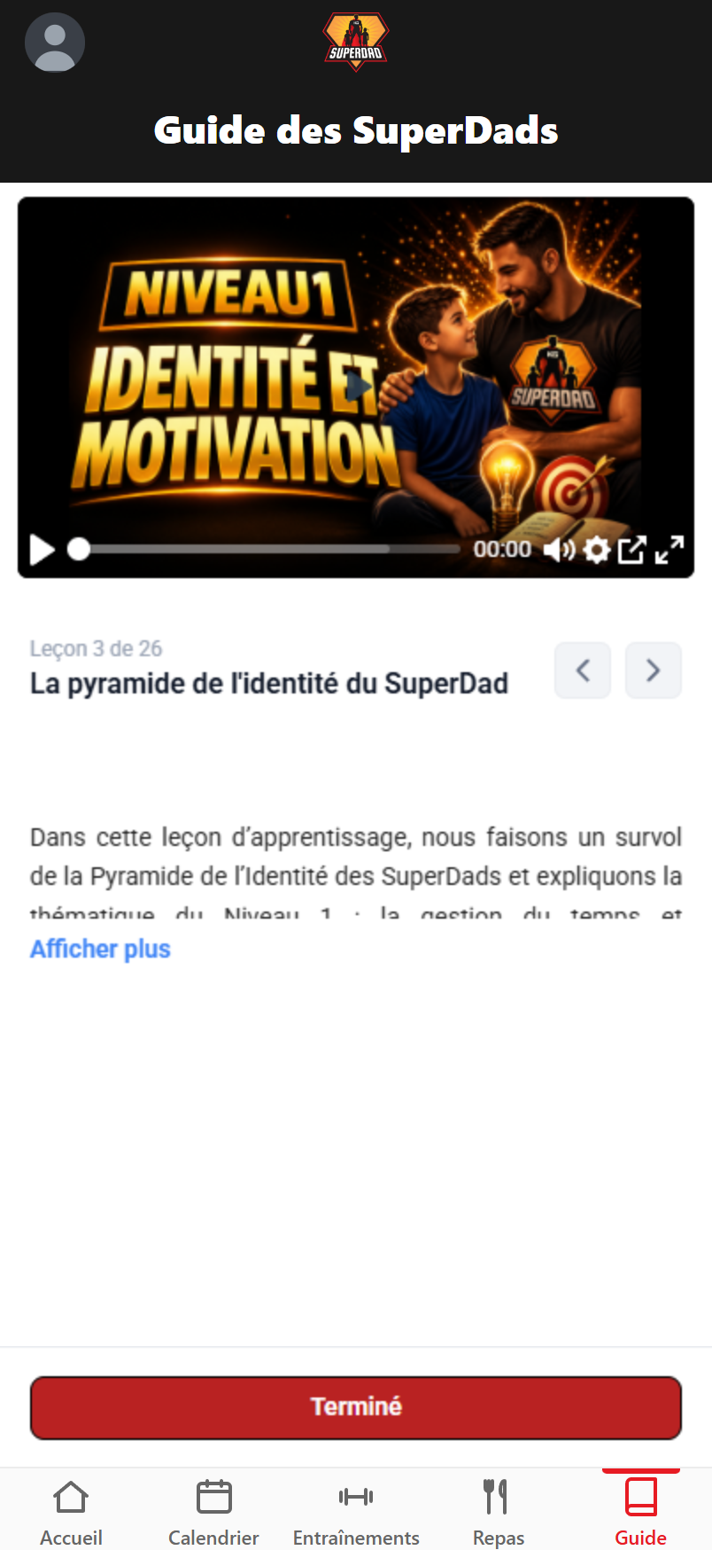 Une leçon : vidéo et texte