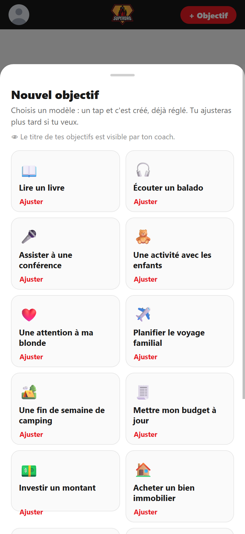 Un modèle, un tap, c'est créé