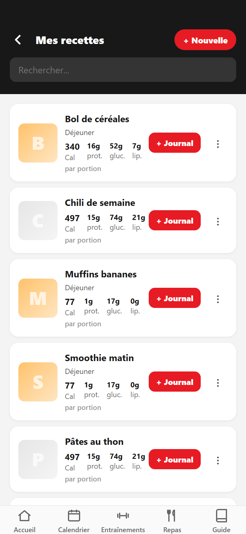 Tes recettes, à une place