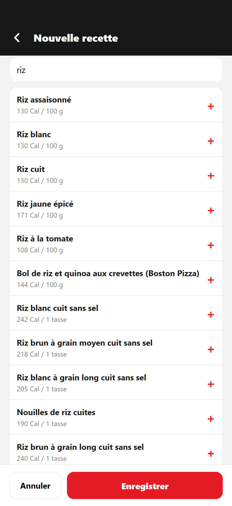 Ajoute tes ingrédients