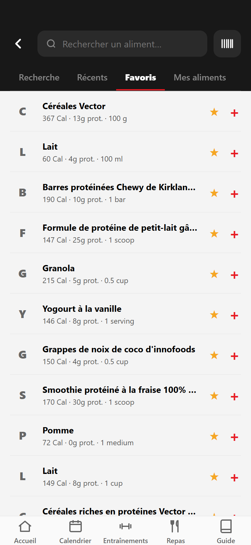 Tes favoris, à une touche