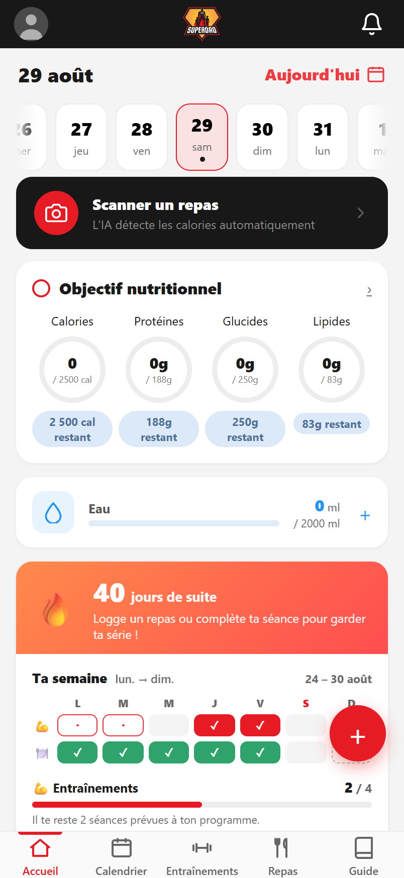 Le scan part de l'accueil