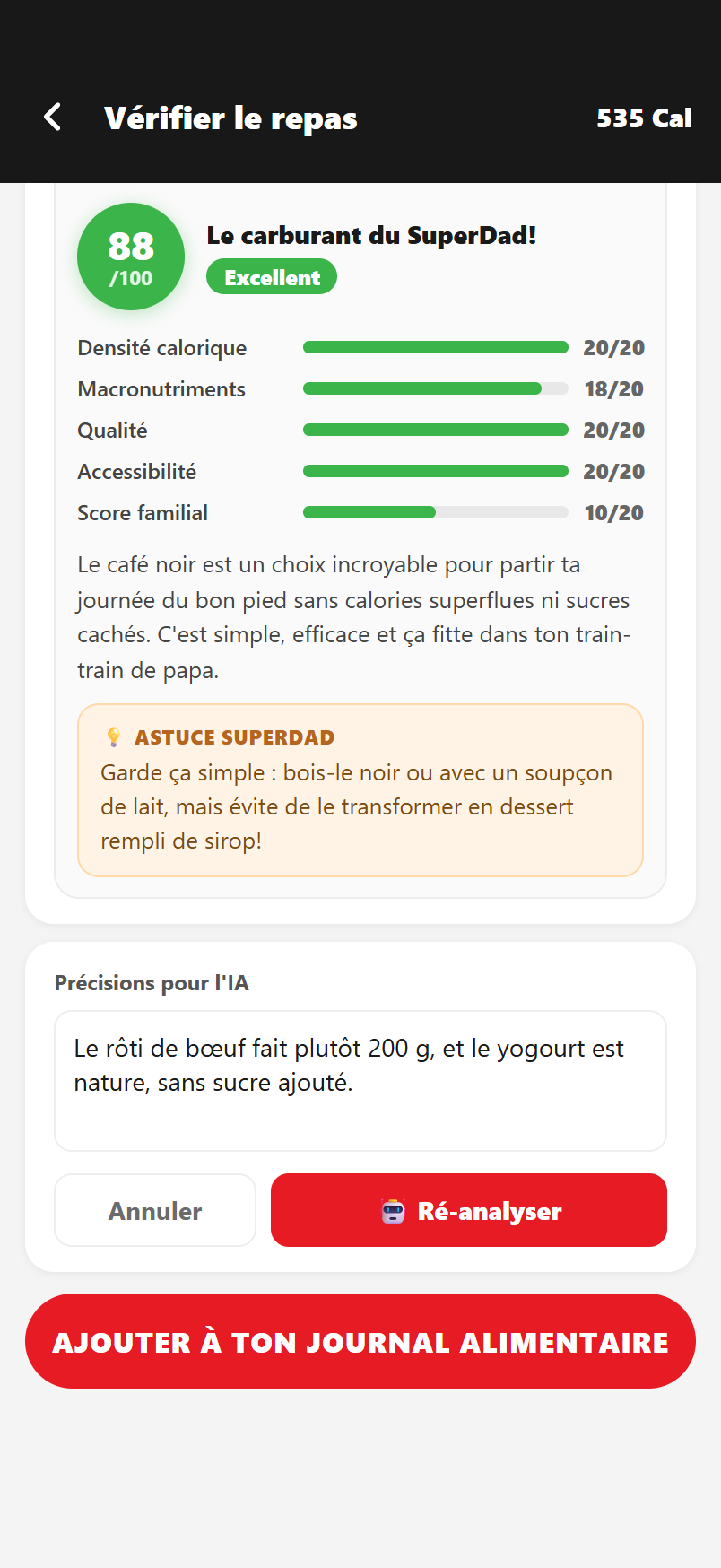 Corrige d'une phrase, puis enregistre